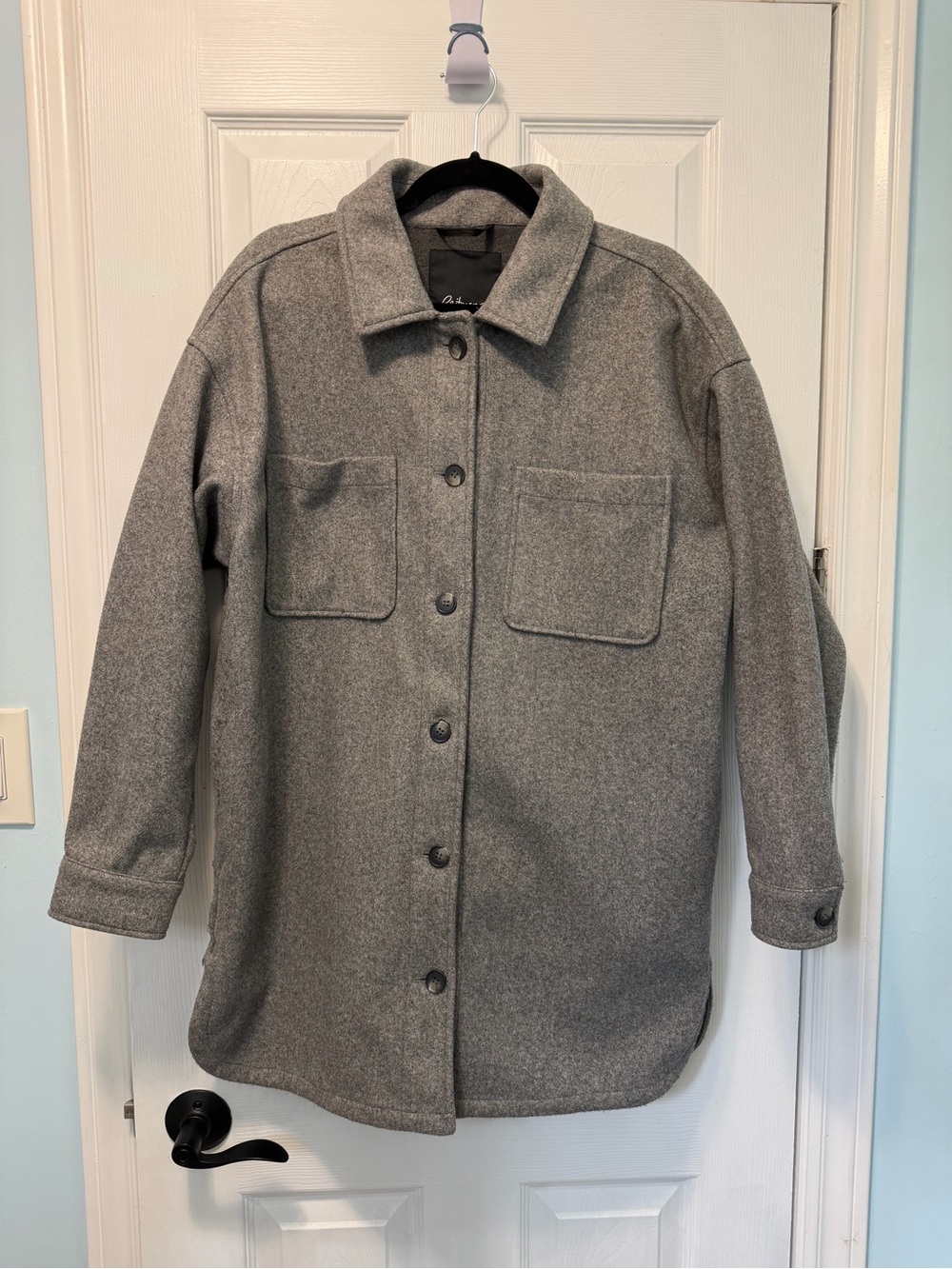 Reitmans Oversized Shacket in Grey